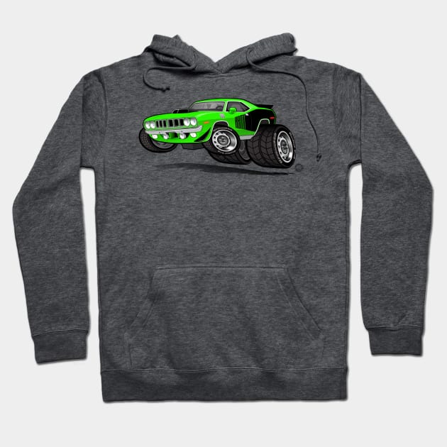 71 Hemi Cuda Shaker Hoodie by Goin Ape Studios